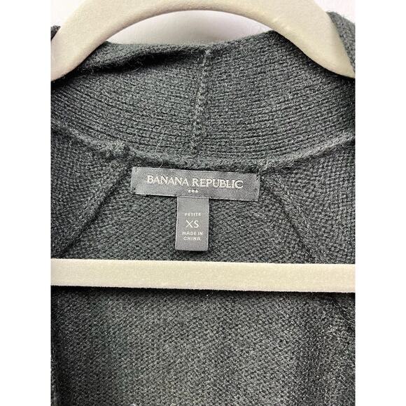 Banana Republic Open front sweater Womens XS‎ Cardigan Black Classic Minimalist - Picture 4 of 8